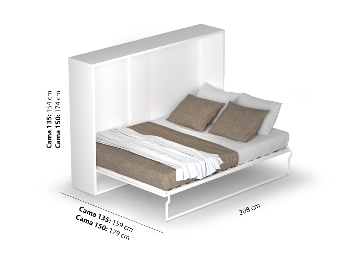Cama abatible horizontal - Dimensiones 2